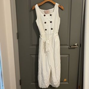 Gal Meets Glam “Cleo” white jumpsuit